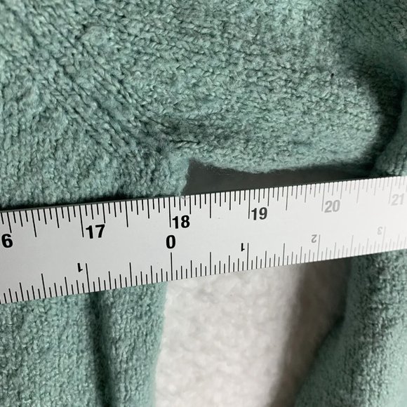 J. Jill Sweater Women's Small Aqua Blue Cotton Wool Long Sleeve Pullover 6569 - Picture 5 of 7